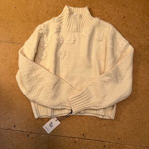 Cropped Floral Sweater